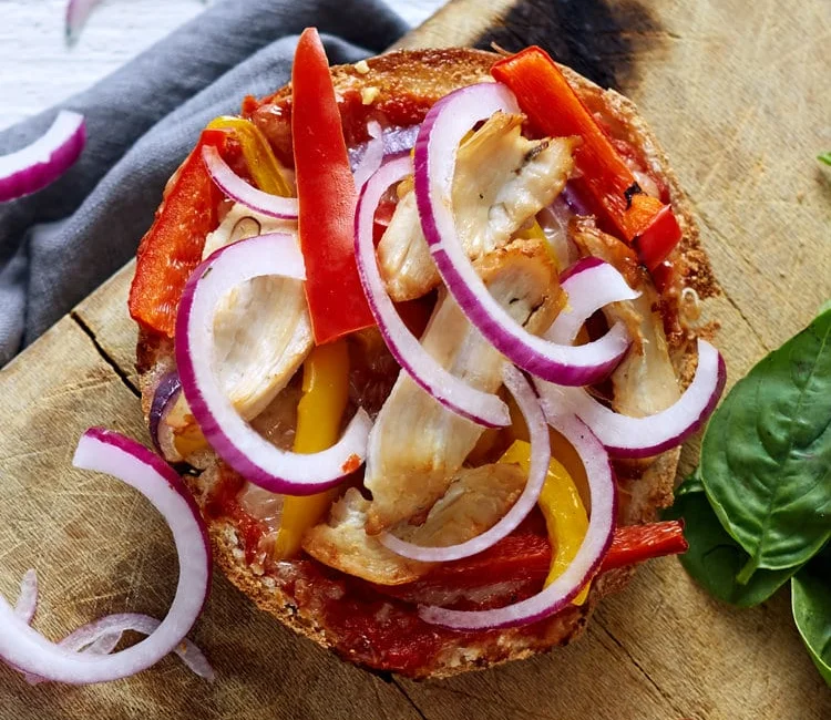 Bagel Pizza Fajitas