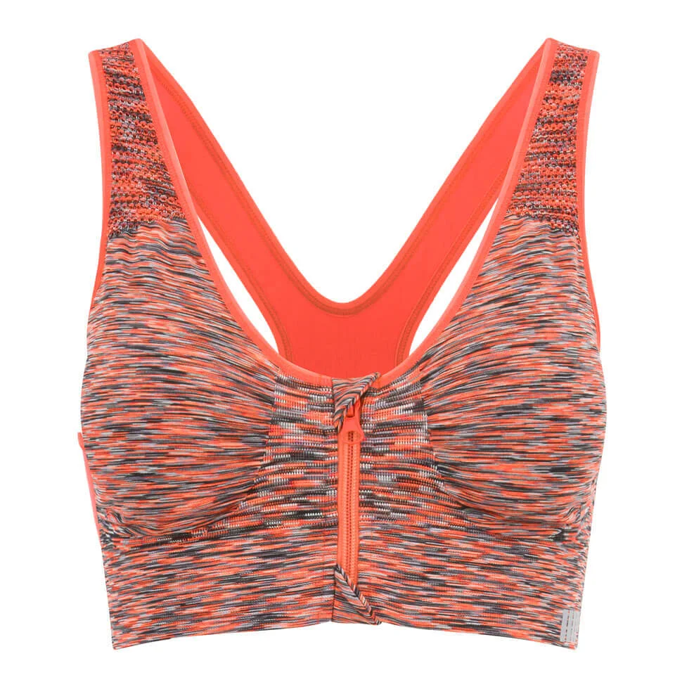 Brassière de sport femme, maintien optimal avec zip MyProtein - OrangeImage1