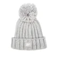 Bonnet à pompon (gris)