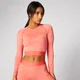 Crop Top sans couture Inspire - Corail chaud
