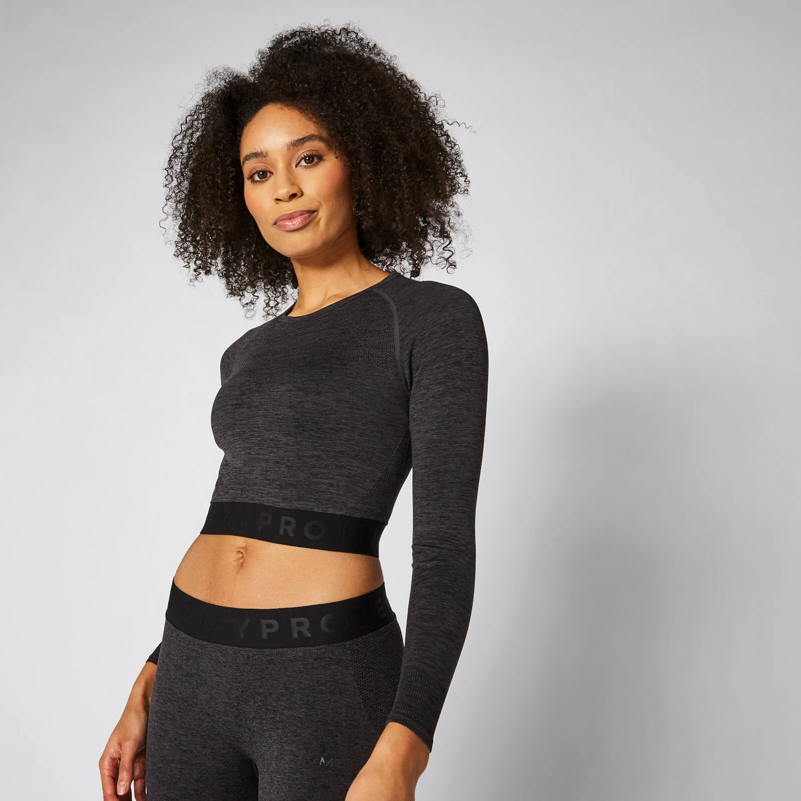 Crop top Inspire sans couture - Noir - XSImage1