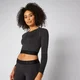 Crop top Inspire sans couture - Noir