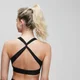 Brassière de sport à dos croisé MP Power pour femmes – Noir