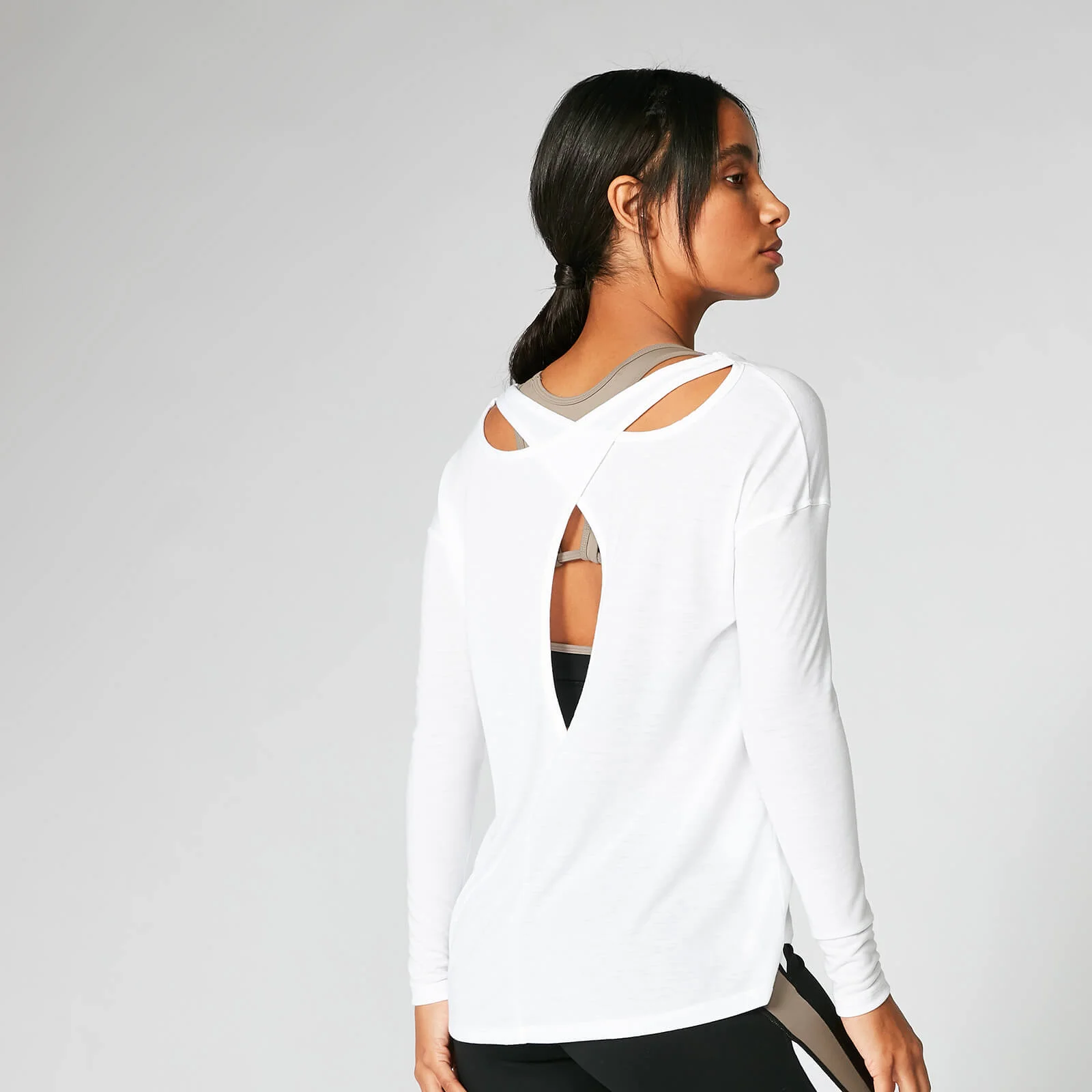 Myprotein Split Long Sleeve T-Shirt - White - XSImage1