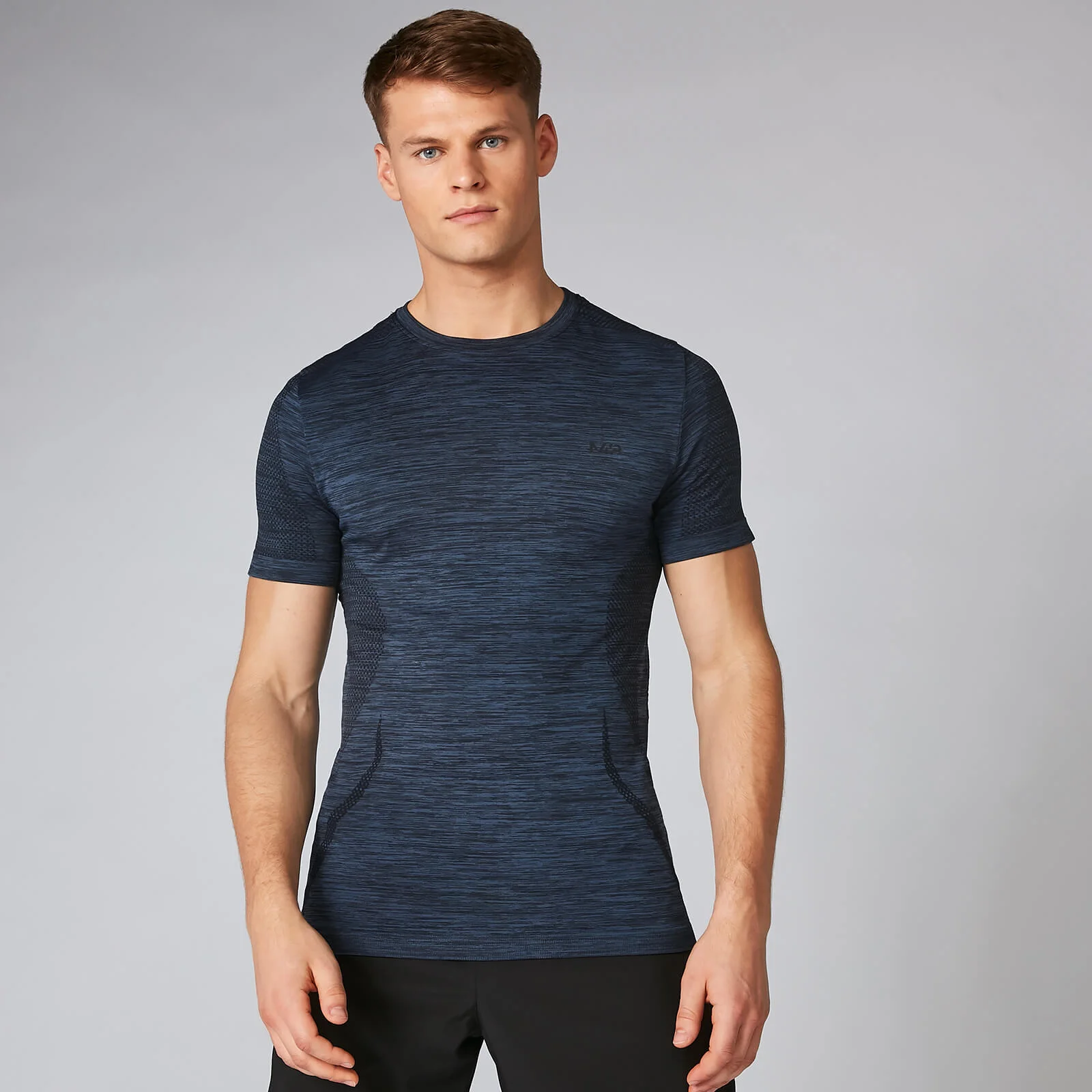 T-Shirt manches longues sans couture Sculpt - Indigo foncé - XSImage1