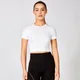 Haut court sans couture manches courtes Shape - Blanc