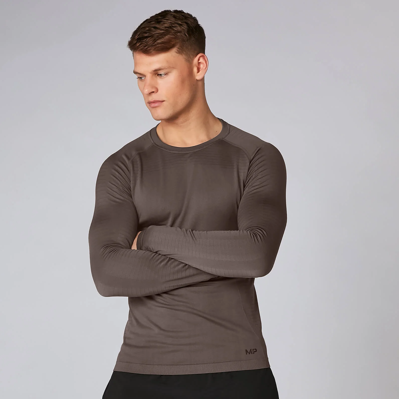 Haut manches longues sans couture Elite - Bois flotté - XSImage1