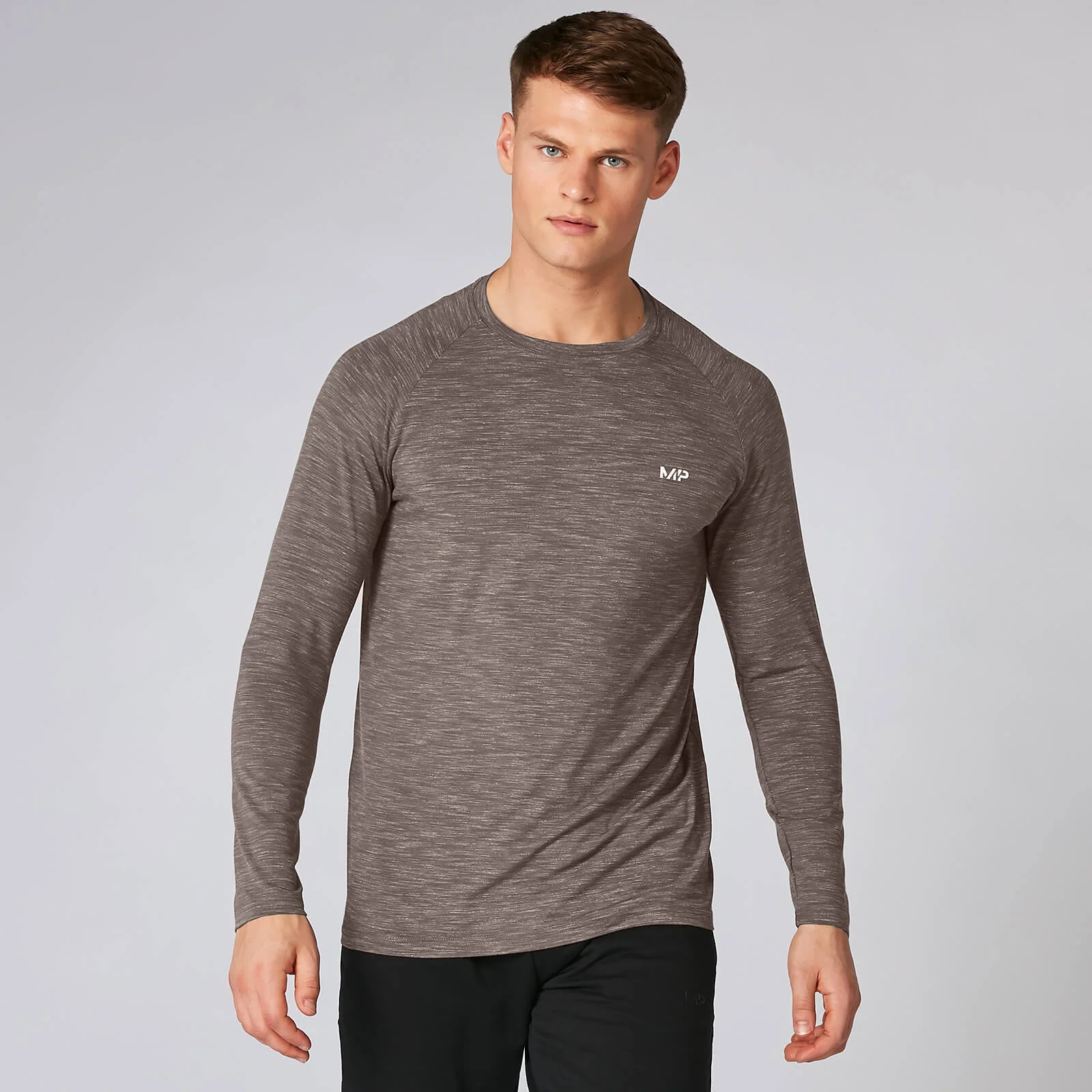 T-Shirt manches longues Performance - Bois flotté Chiné - XSImage1