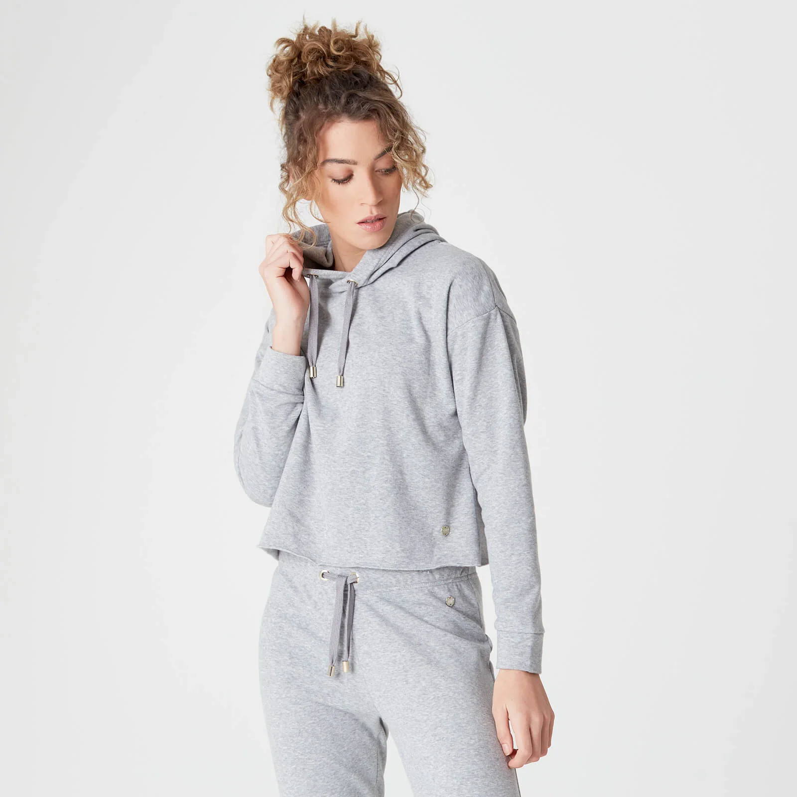 Sweat à capuche Luxe Lounge - Gris chiné - XSImage1