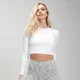 Crop top sans coutures à manches longues MP Shape Seamless Ultra pour femmes – Blanc