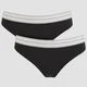 String MP pour femmes – Noir (lot de 2)
