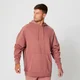 Sweat à capuche délavé - Rouge