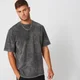 T-Shirt délavé - Gris