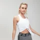 Débardeur d’entraînement crop noué sur le devant MP Essentials pour femmes – Blanc