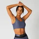 Brassière de sport Metallic Asymmetric — Bleu marine