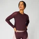 Haut manches longues Metallic — Rouge foncé