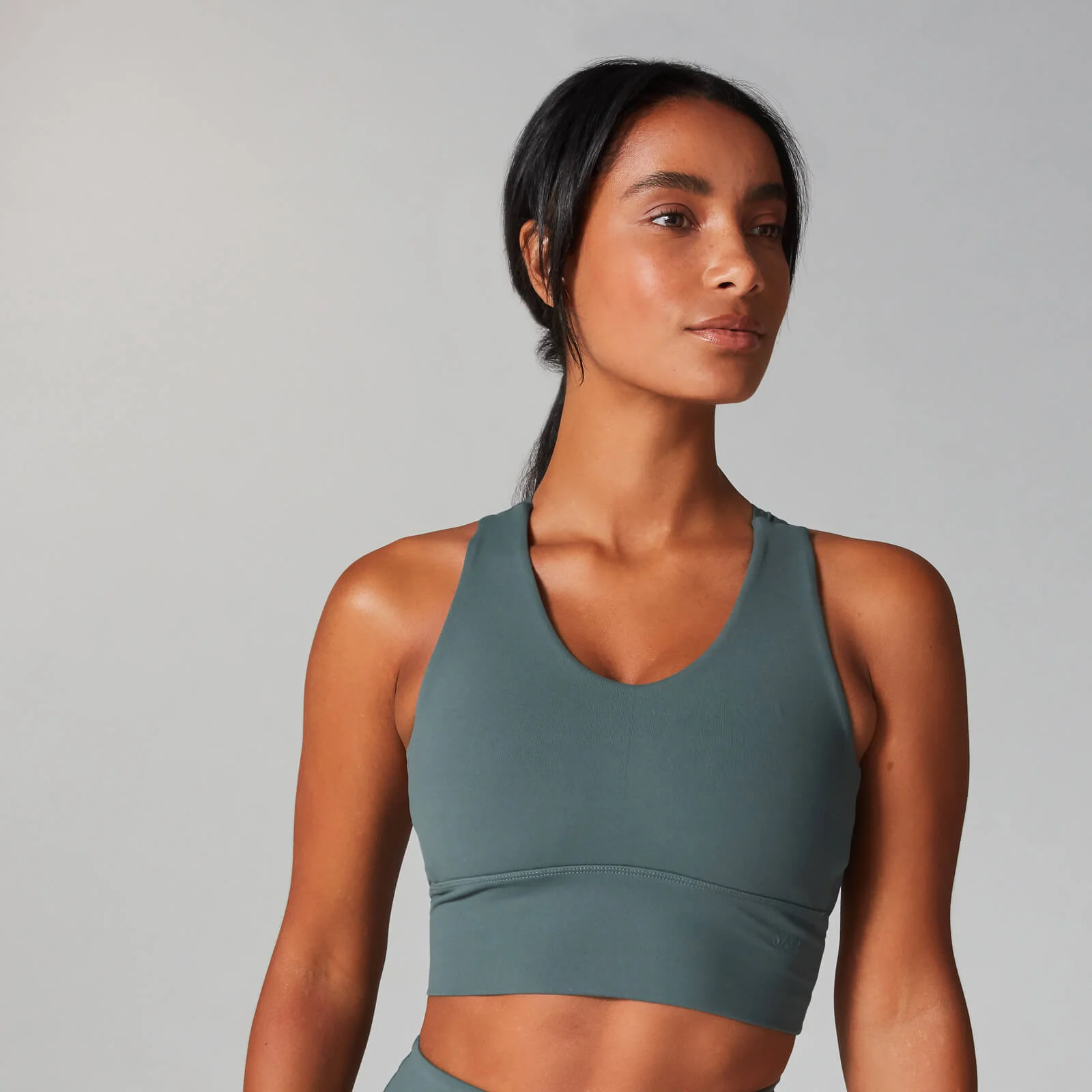 Myprotein Power Longline Sports Bra - Castle Rock - XSImage1