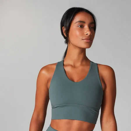 Myprotein Power Longline Sports Bra - Castle Rock