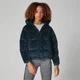 Doudoune courte Velour - Bleu marine