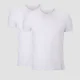 T-shirt à col en V Luxe Classic MP pour hommes – Blanc/Blanc (lot de 2)