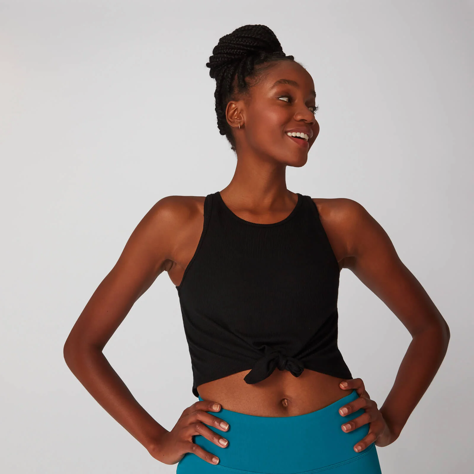 Débardeur noué devant - Noir - XSImage1