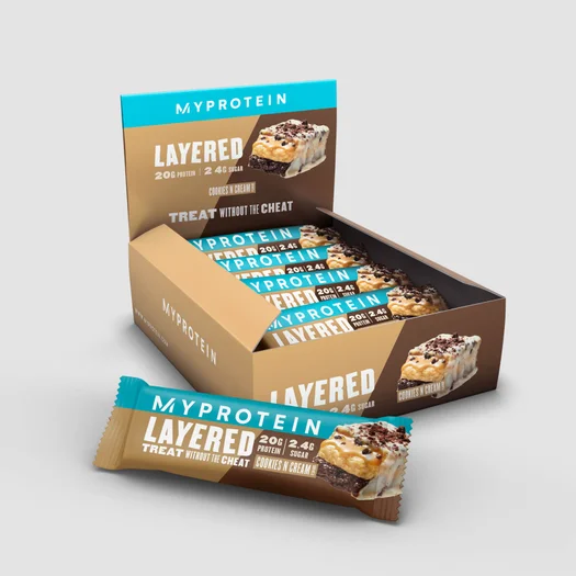 Barre protéinée à couches - 12 x 60g - Cookies et crème