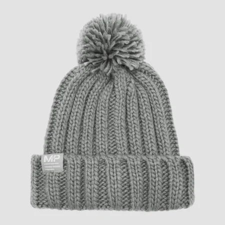 Bonnet à pompon - Gris