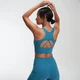 Power Longline Sports Bra - Bleu Stargazer