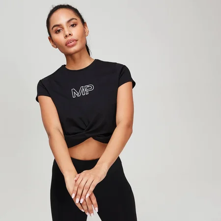 T-shirt Rest Day Noué Devant - Noir