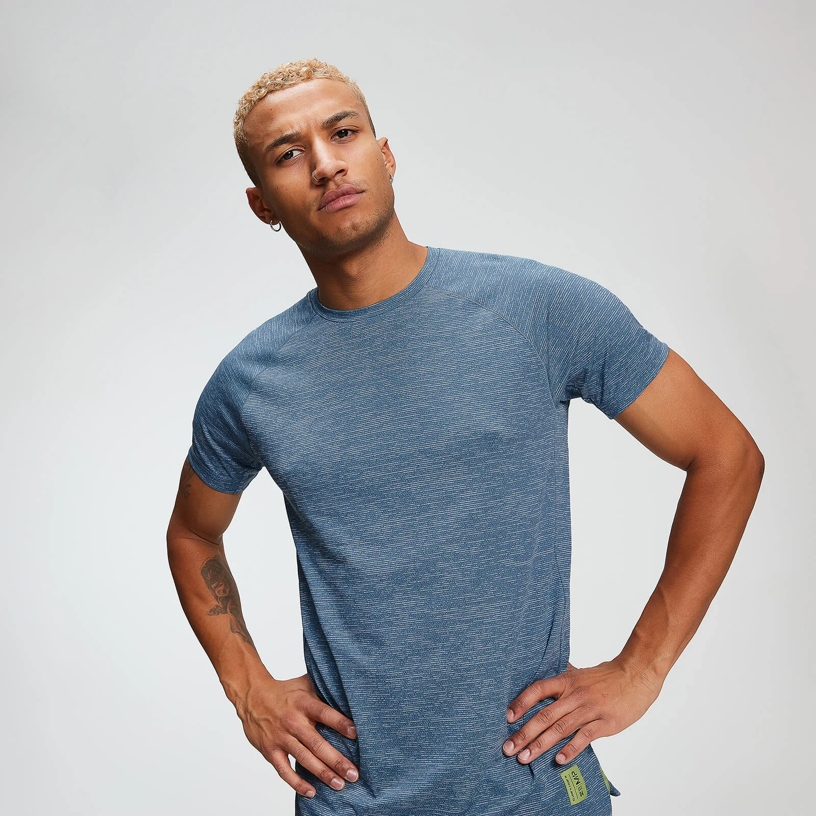 MP Men's Training T-Shirt - Washed Blue Marl - XSImage1