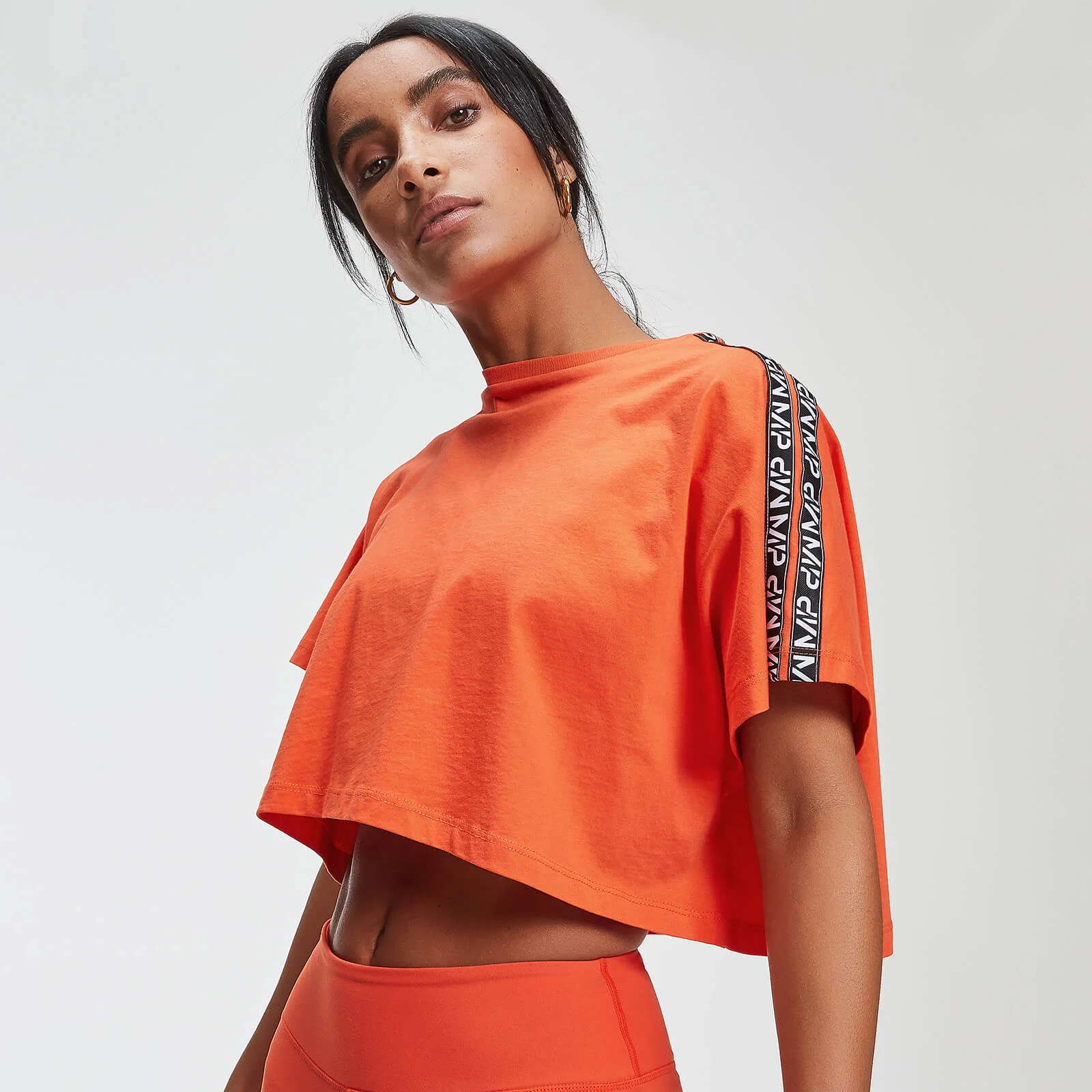 T-Shirt Crop Top Power - Orange Flamme - XSImage1
