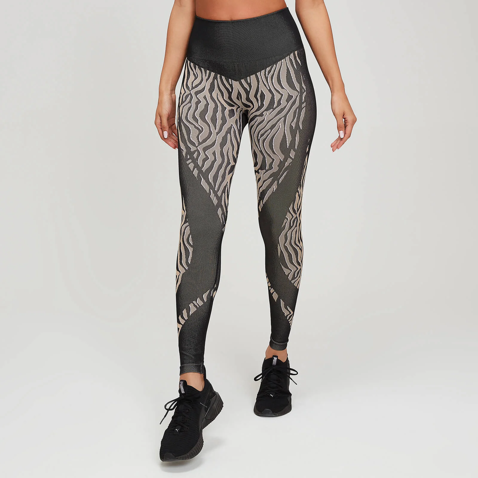 Legging Femme MP Zèbre Seamless - Noir / Praline - XSImage1