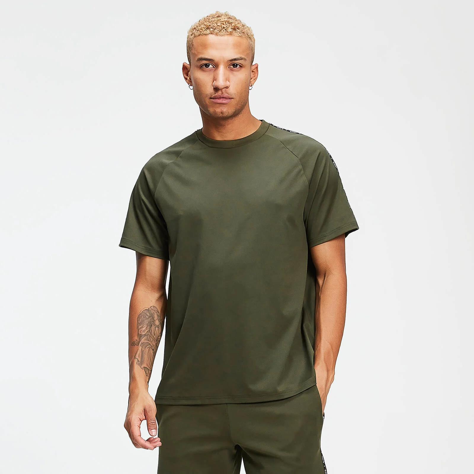 T-Shirt Tricot Double Bande - Vert Armée - XSImage1