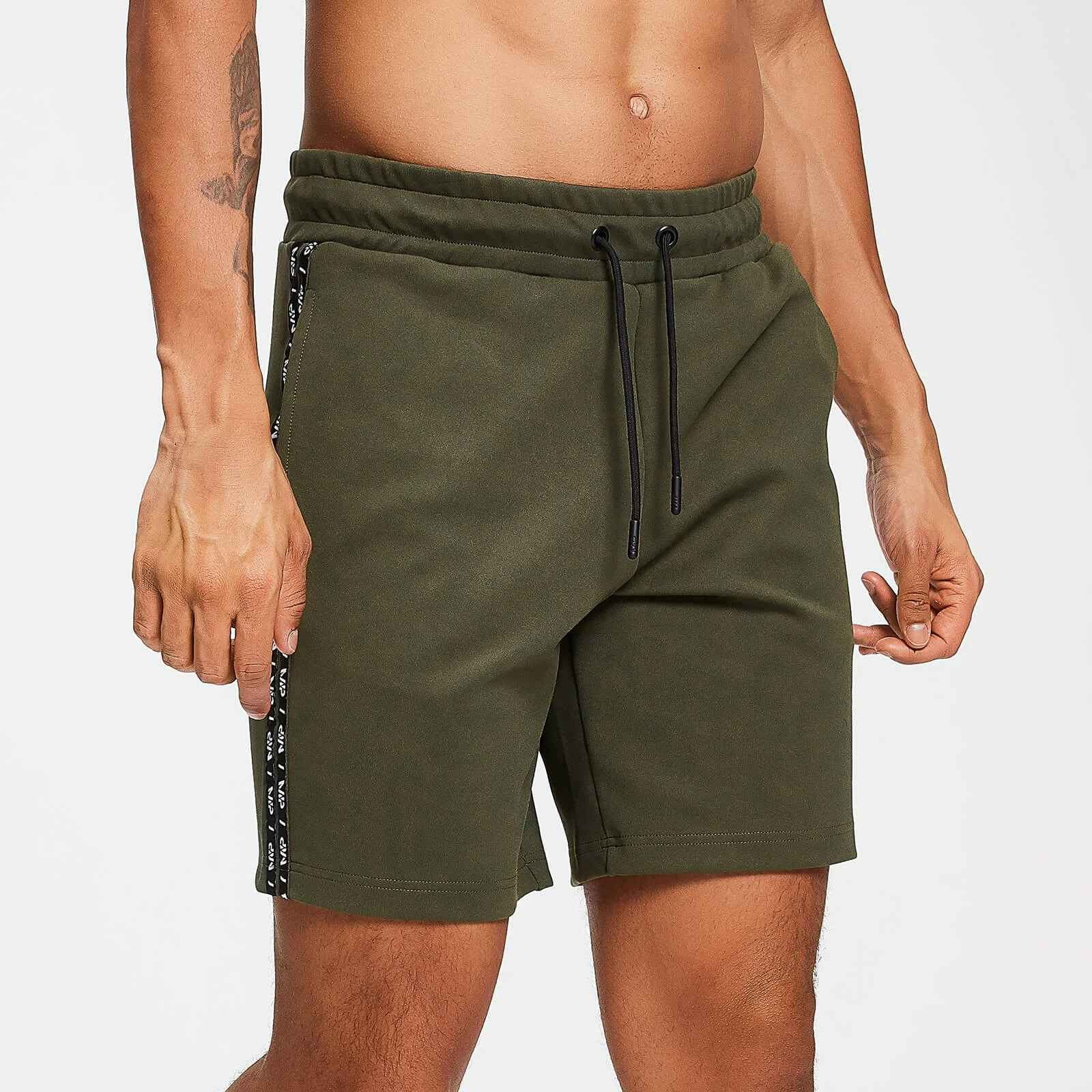Short Tricot à Double Bande - Vert Armée - XSImage1