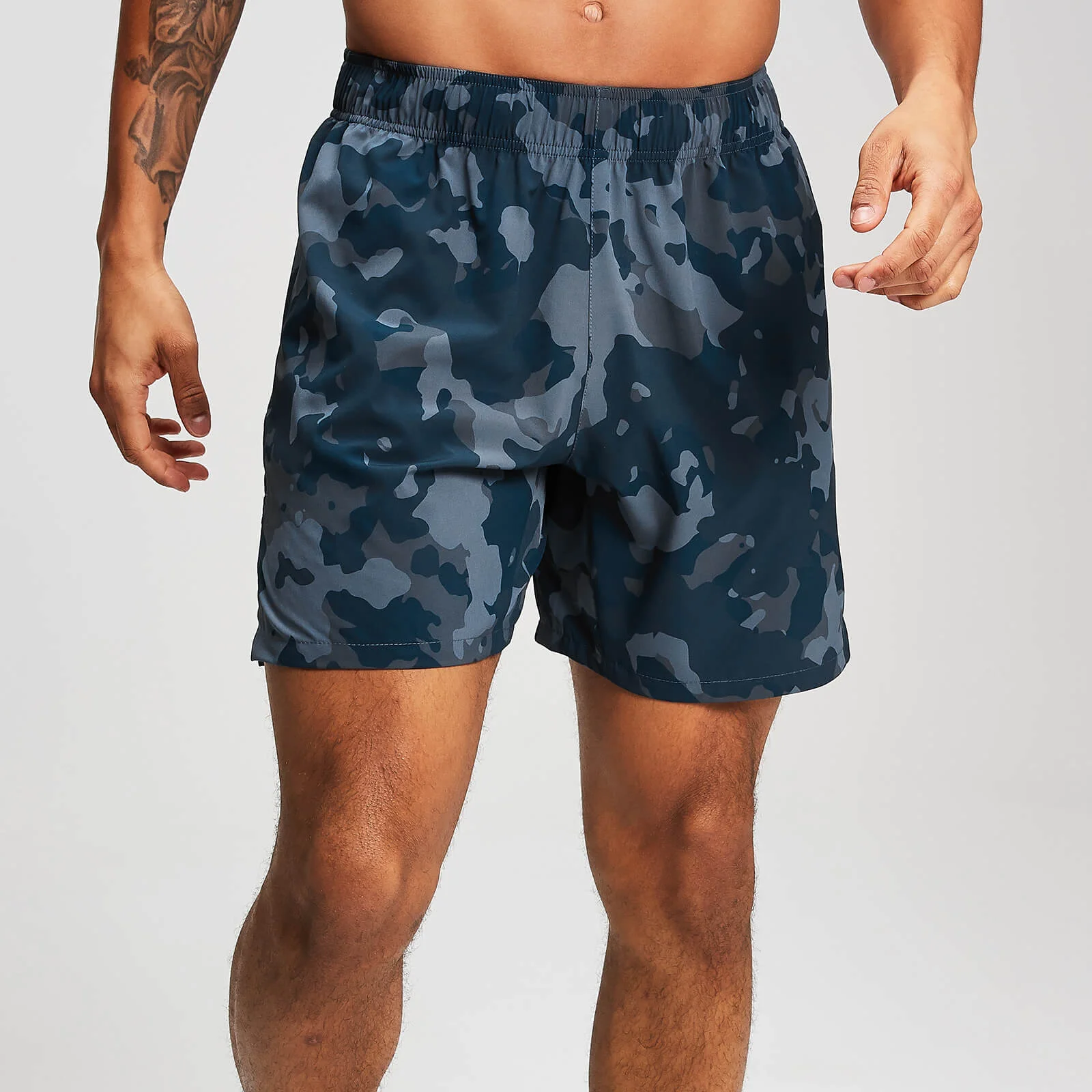 Short d'entraînement tissé extensible MP pour hommes - Bleu délavé-Camo - XSImage1