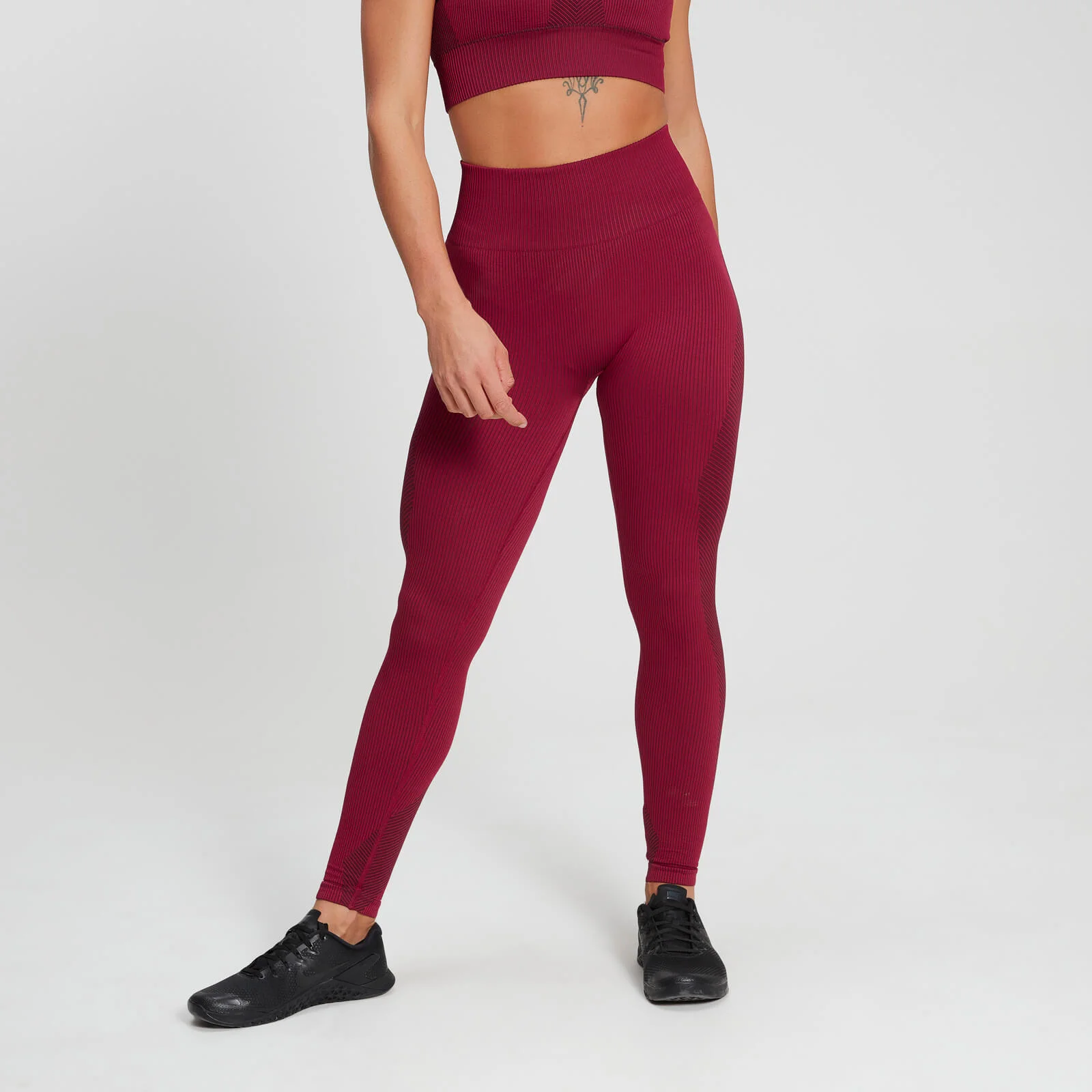Legging côtelé sans coutures MP Training pour femmes – Prune - XSImage1
