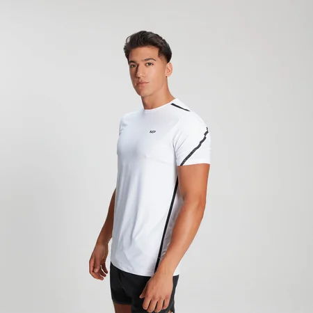 T-shirt à manches courtes MP Velocity pour hommes – Blanc