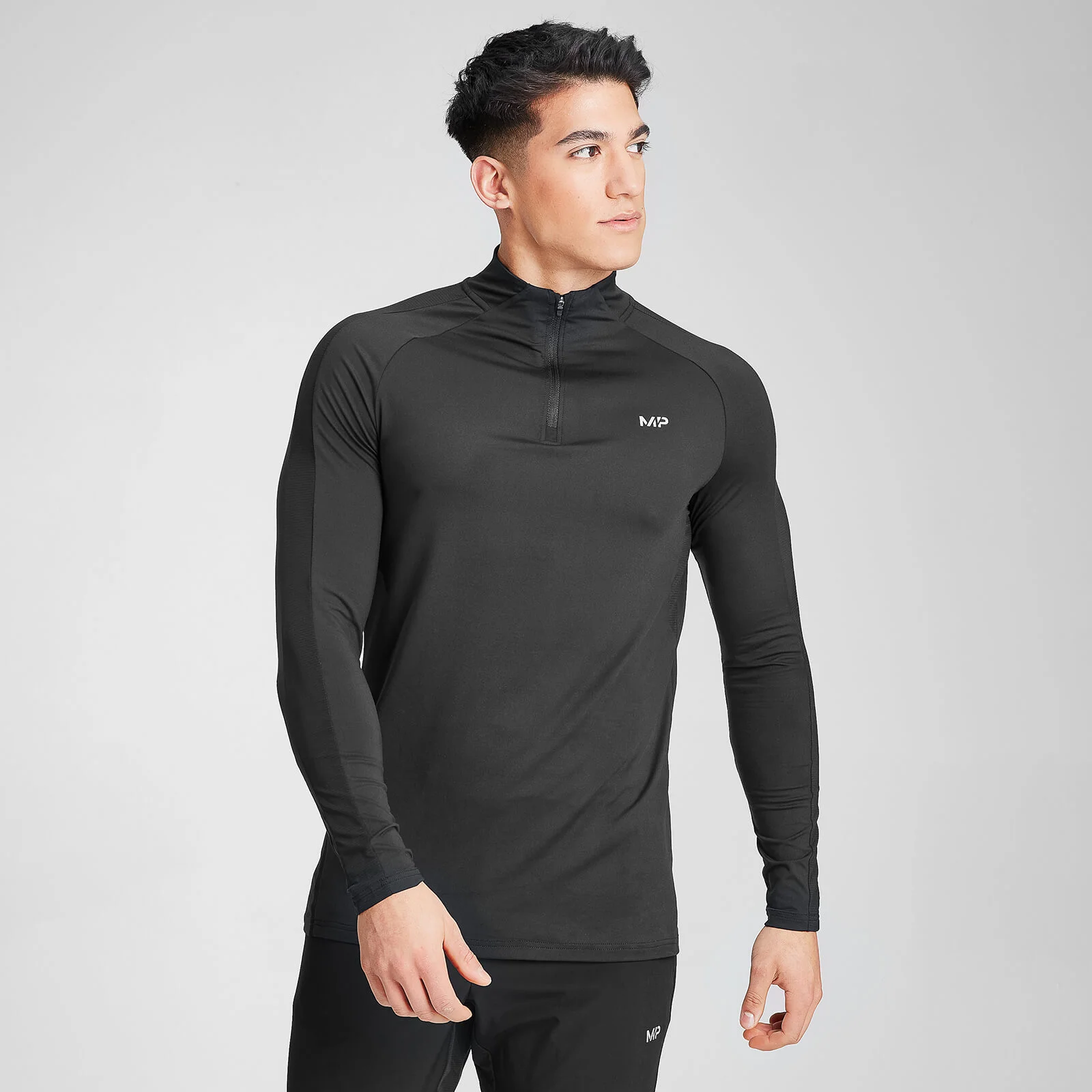 Haut à fermeture éclair ¼ MP Velocity pour hommes – Noir - XXSImage1