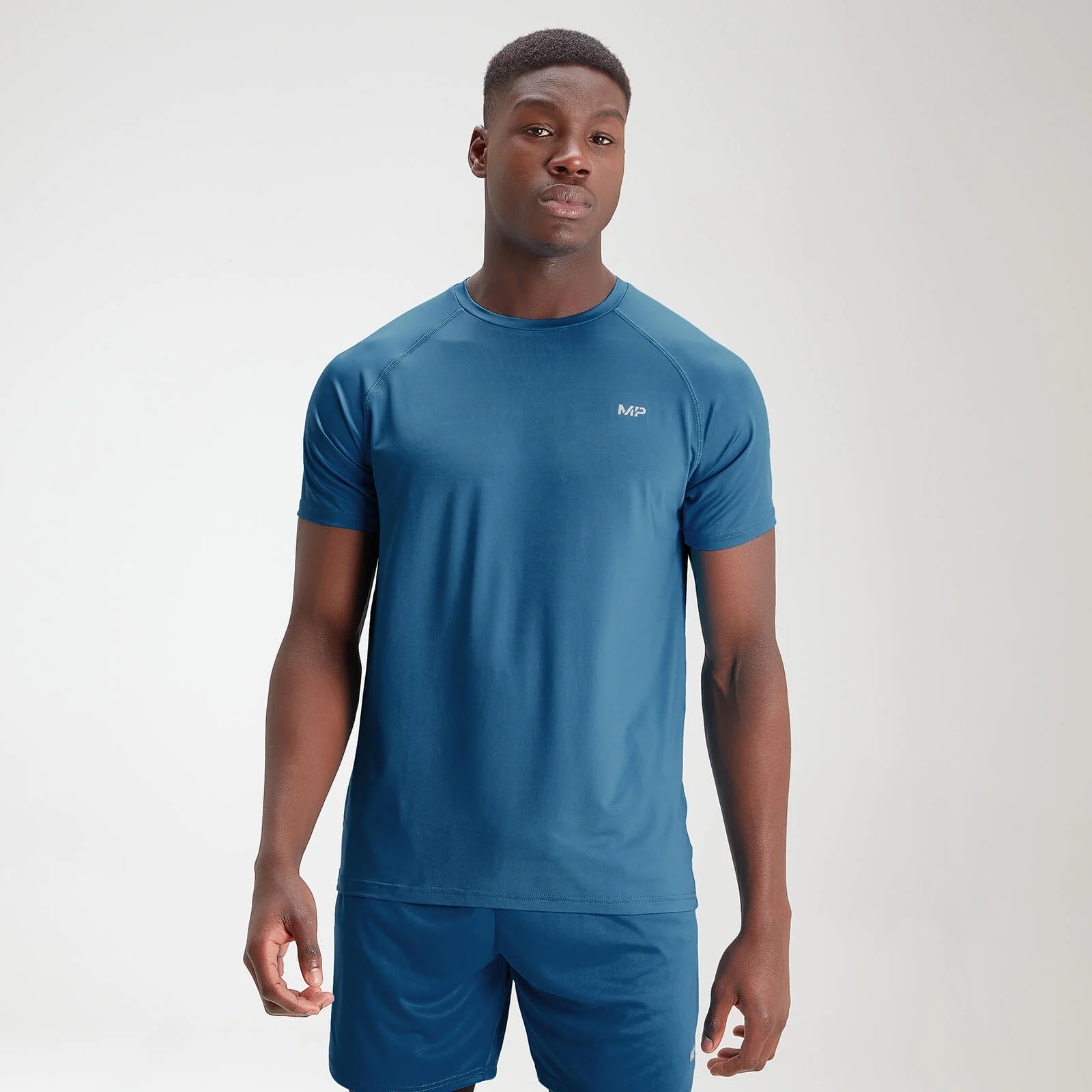 MP Men's Essentials Training Short Sleeve T-Shirt - Aqua - XXSImage1