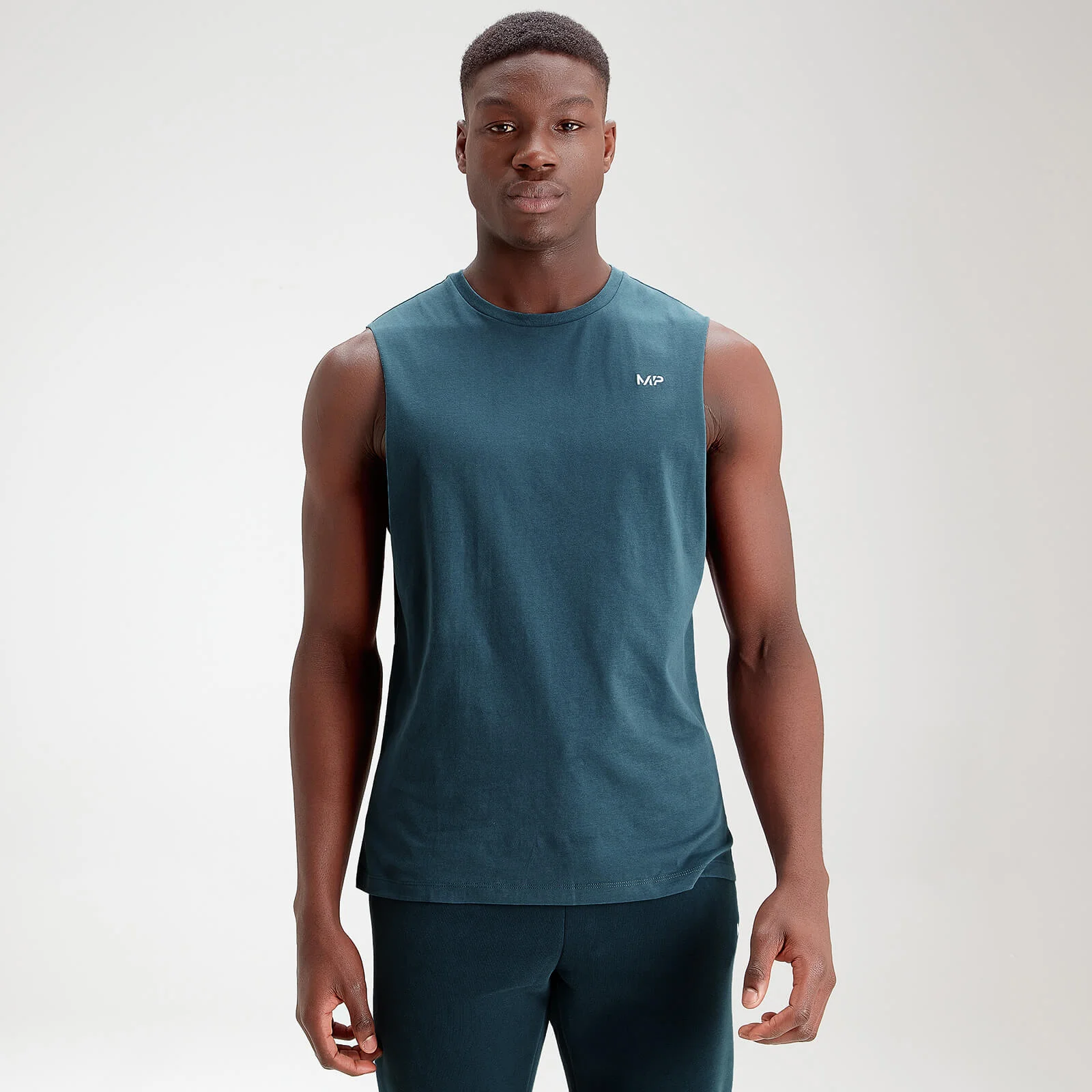 MP Men's Essentials Drop Armhole Tank - Deep Sea Blue - XXSImage1