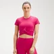 Crop top à manches courtes MP Power pour femmes – Rose vif