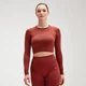 Crop top sans coutures à manches longues MP Shape Seamless Ultra pour femmes – Rouille