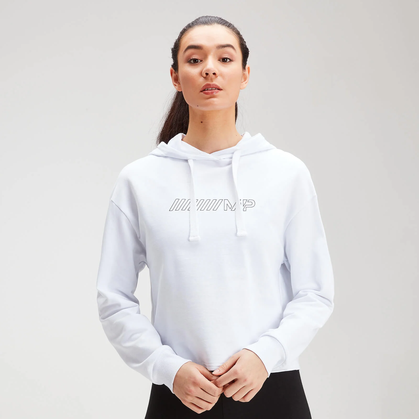 MP Women's Outline Graphic Hoodie - White - XXSImage1