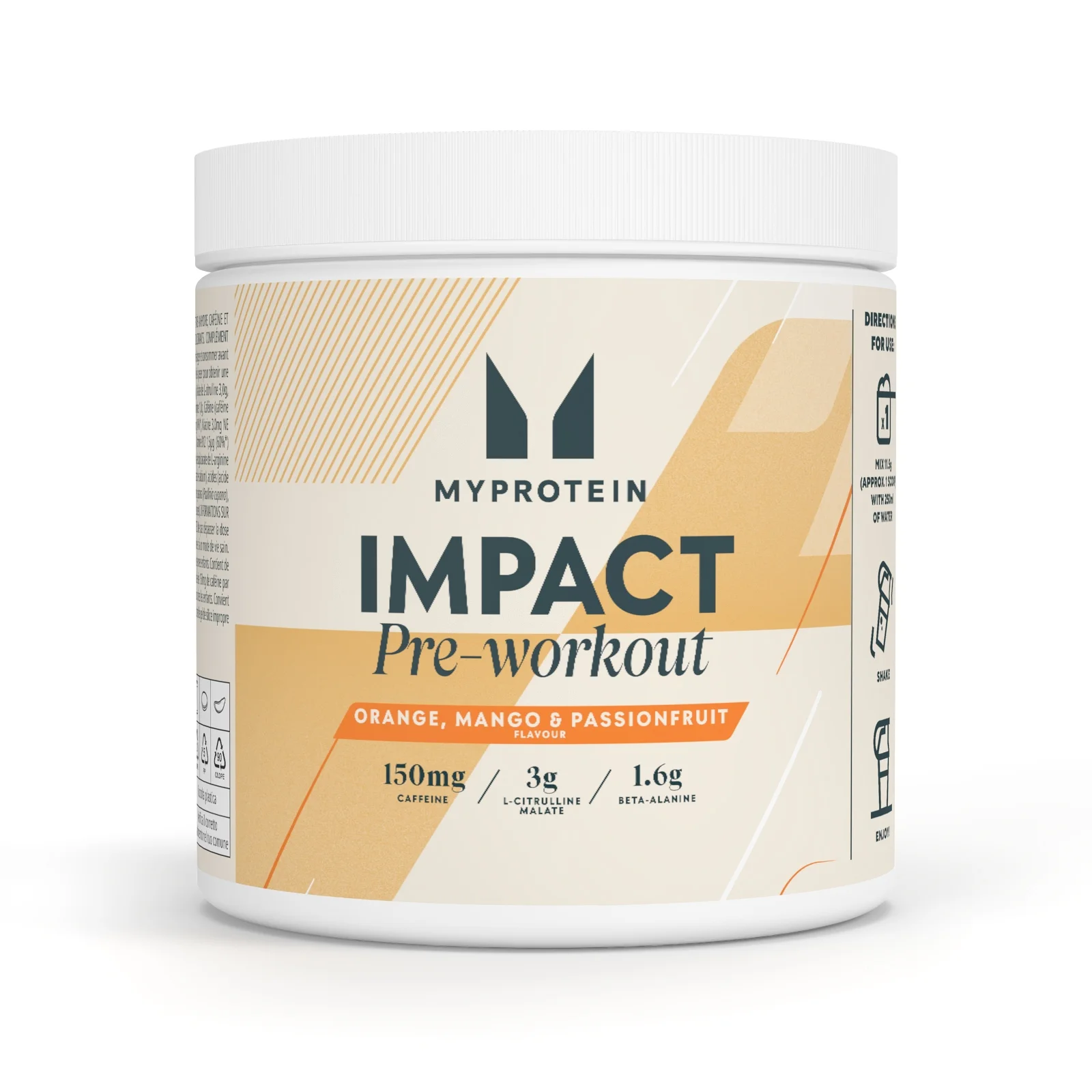 Mélange Pre-Workout - 500G - 43portions - Orange Mango PassionfruitImage1