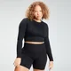 Crop top sans couture MP Shape pour femmes – Noir