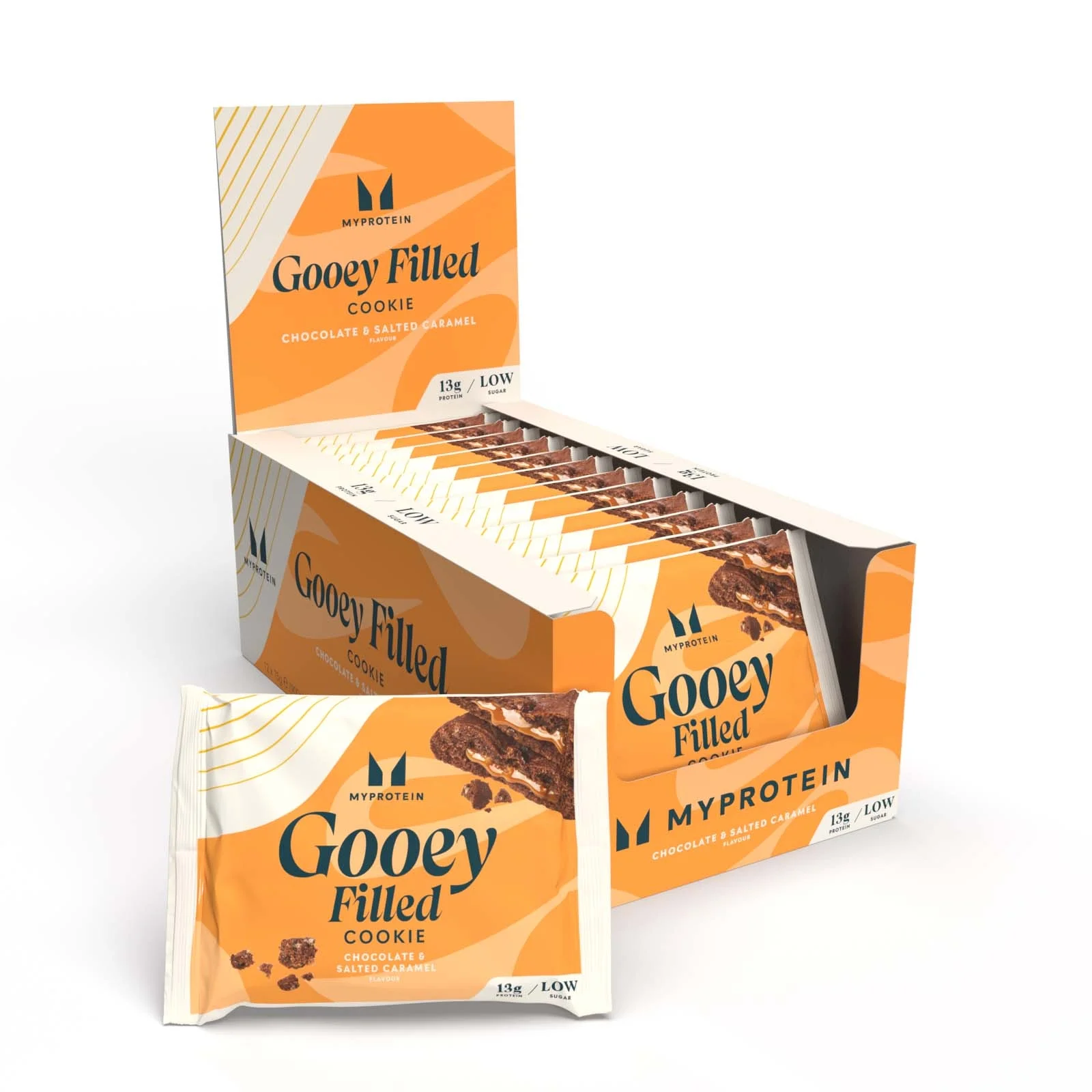 Cookies Protéinés Moelleux - 12 x 75g - Chocolate Salted Caramel (Gooey Filled)Image1