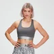 Brassière de sport texturée MP Adapt pour femmes – Carbone