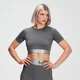 Crop top texturé MP Adapt pour femmes – Carbone