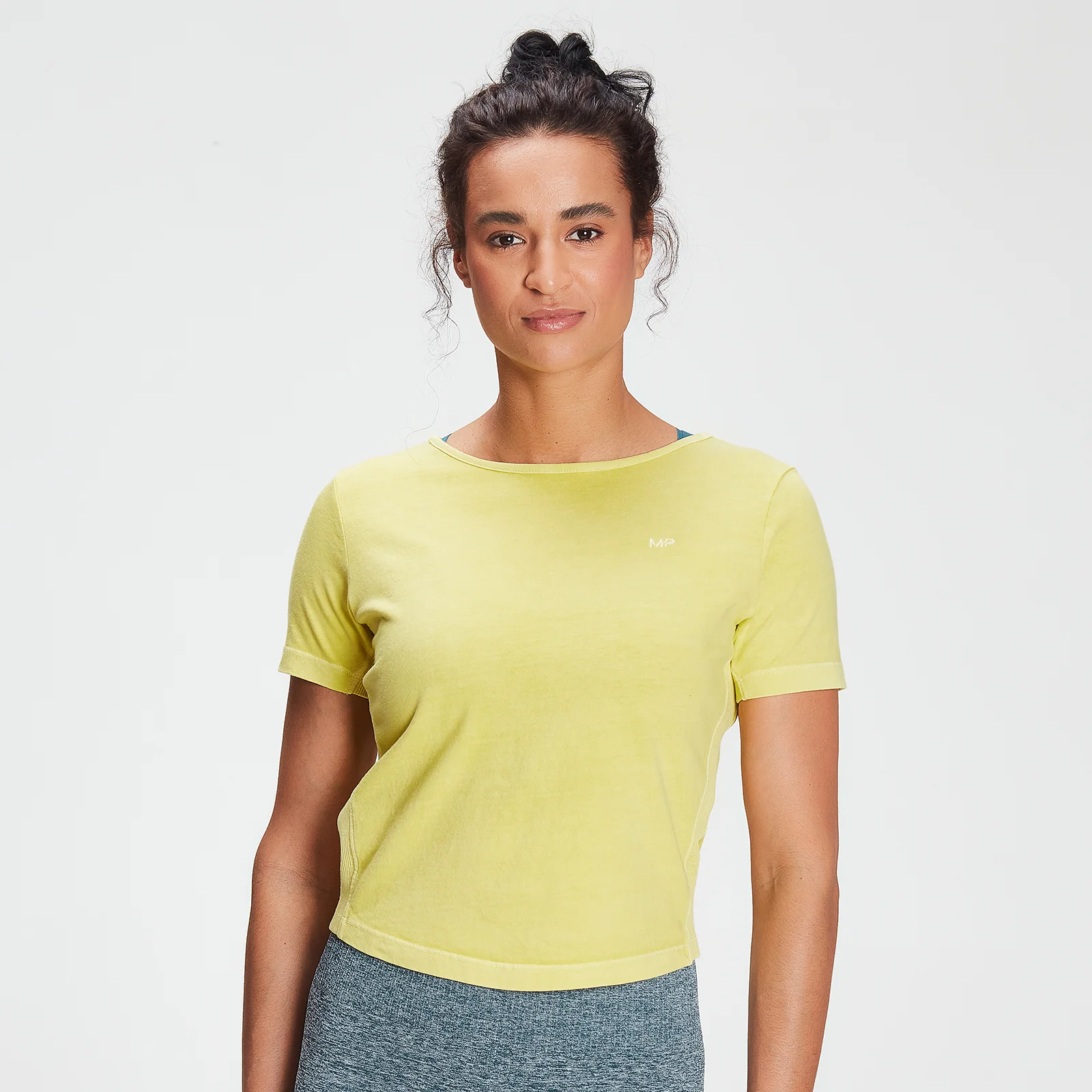 MP Women's Training Washed Tie Back T-shirt - Washed Yellow - XXSImage1