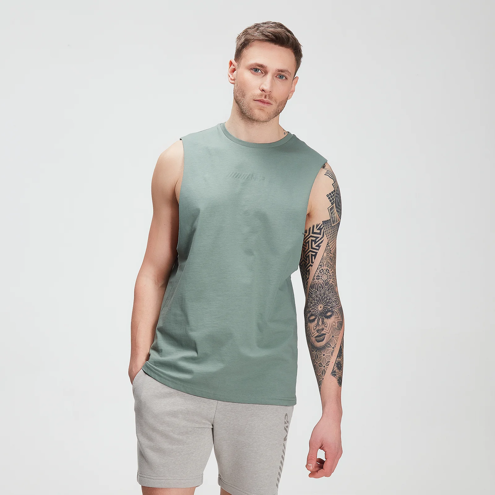 Débardeur Tonal Graphic MP pour hommes – Gris délavé - XXSImage1